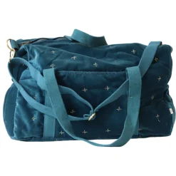 Sac à langer velours bleu