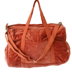 Sac à langer velours terracotta