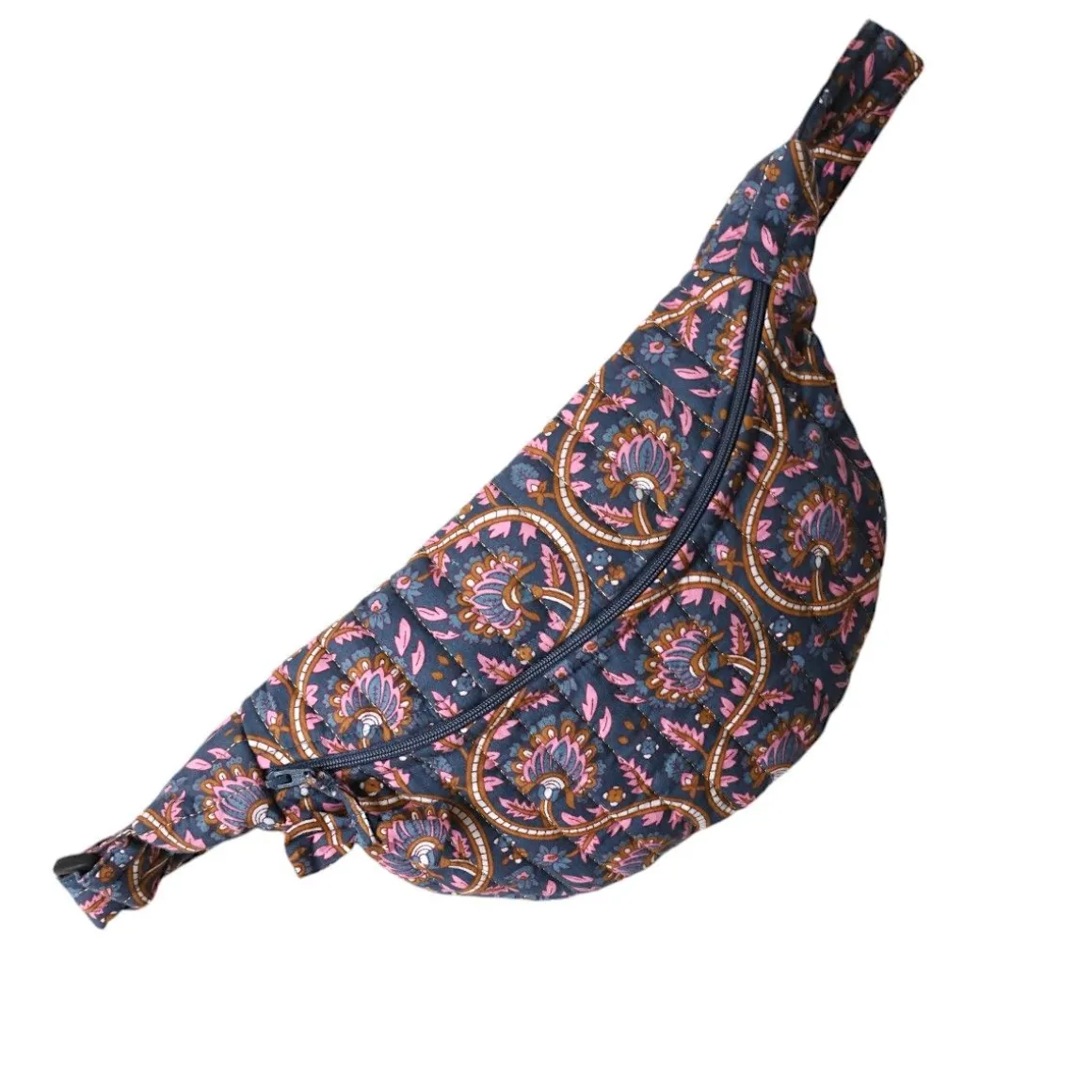 Sac banane block print bleu - Mariage Indien