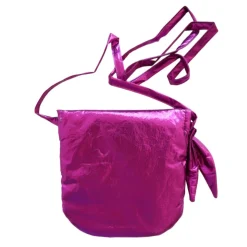 Sac bandoulière enfant métallisé fuchsia
