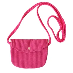 Sac bandoulière enfant velours rose - La vie en rose