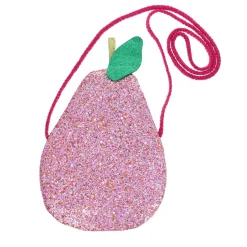 Sac bandoulière poire rose à paillettes - Dans mon jardin