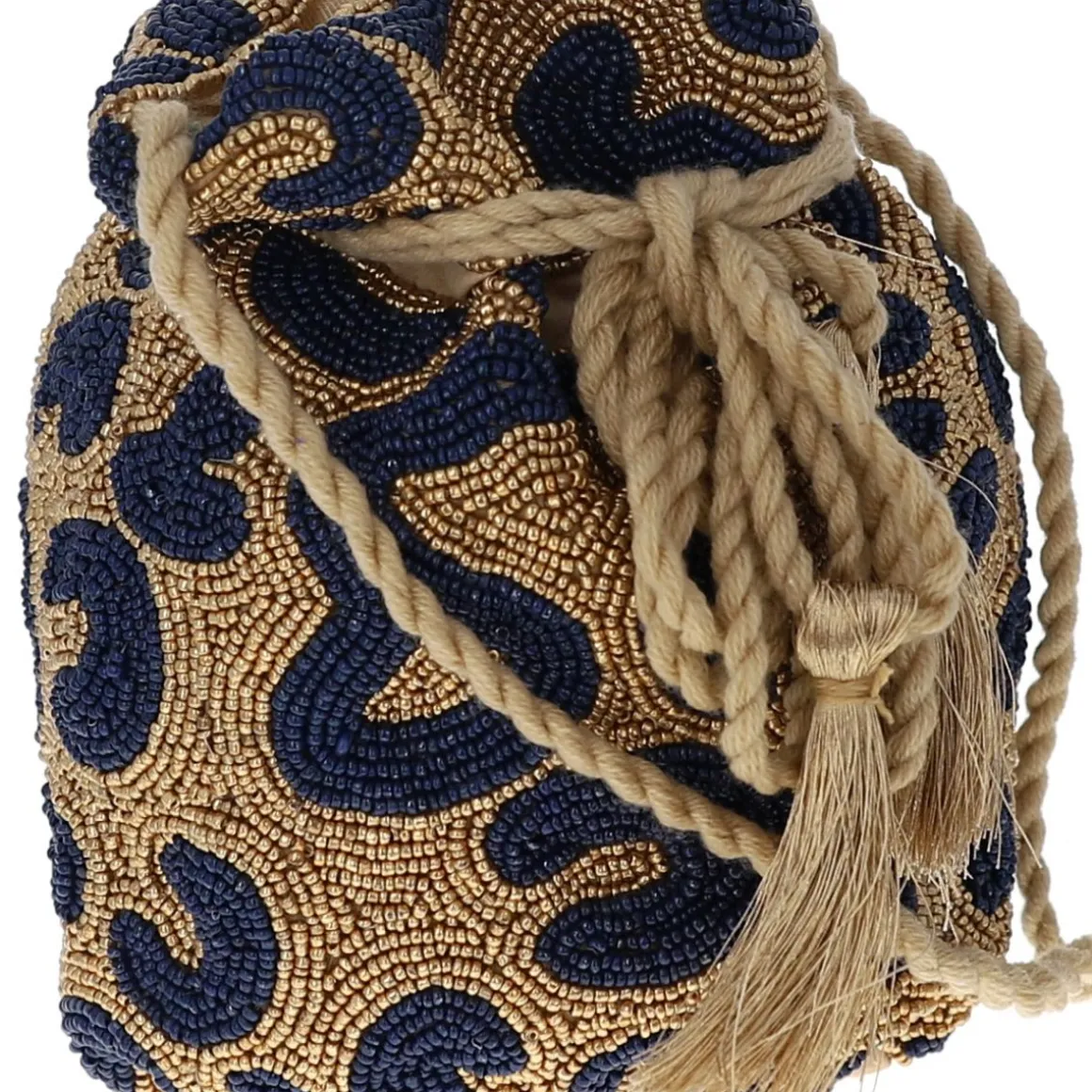 Sac bourse à perles Léopard doré