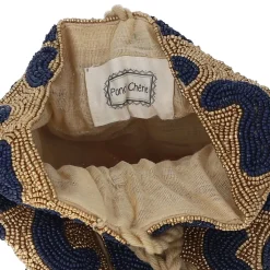Sac bourse à perles Léopard doré