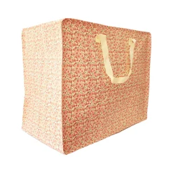 Sac de rangement à fleurs roses