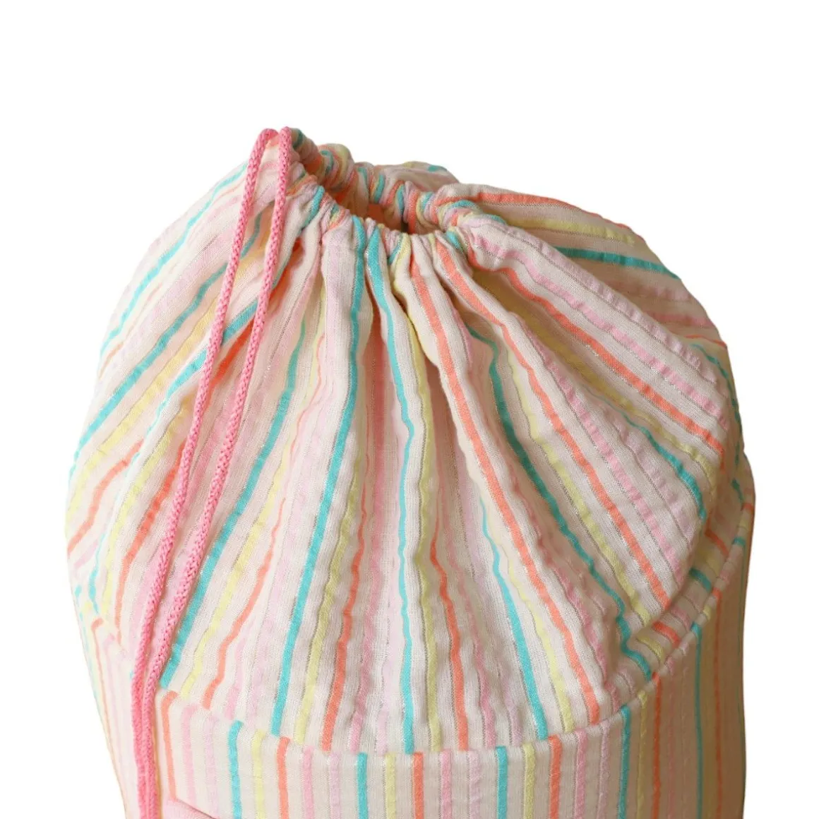 Sac de rangement rayé multicolore - Miaou
