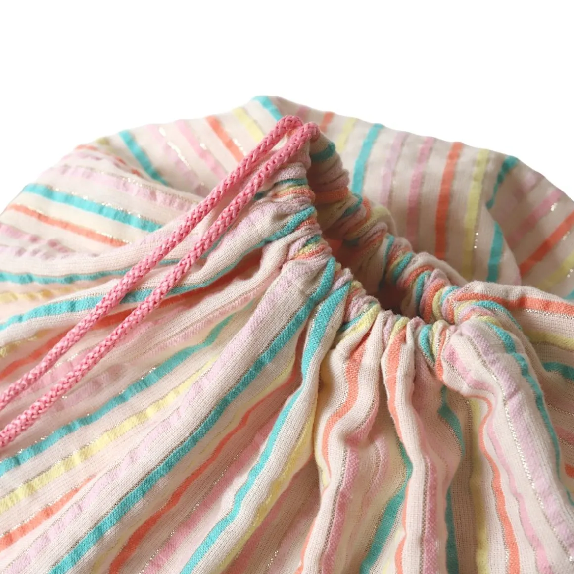 Sac de rangement rayé multicolore - Miaou