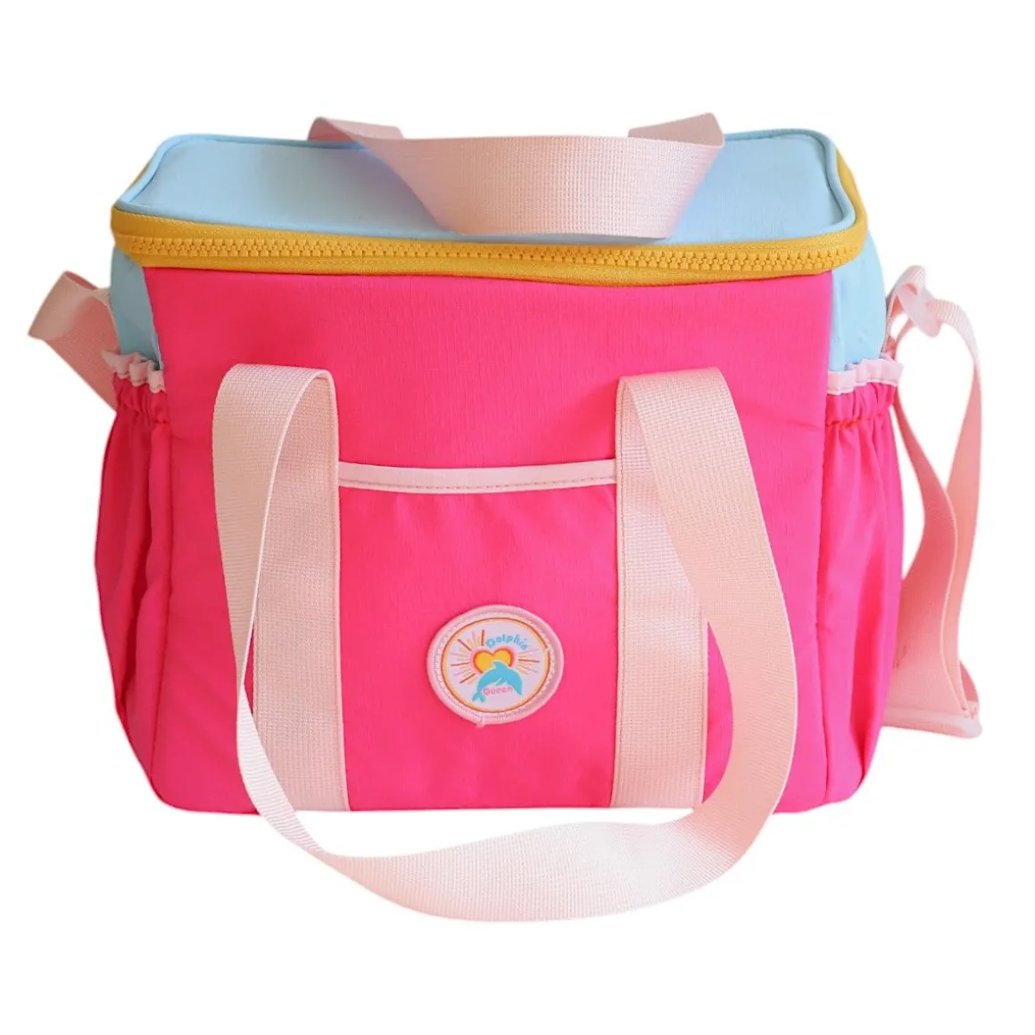 Sac isotherme rose et bleu dauphins - Dolphin Queen