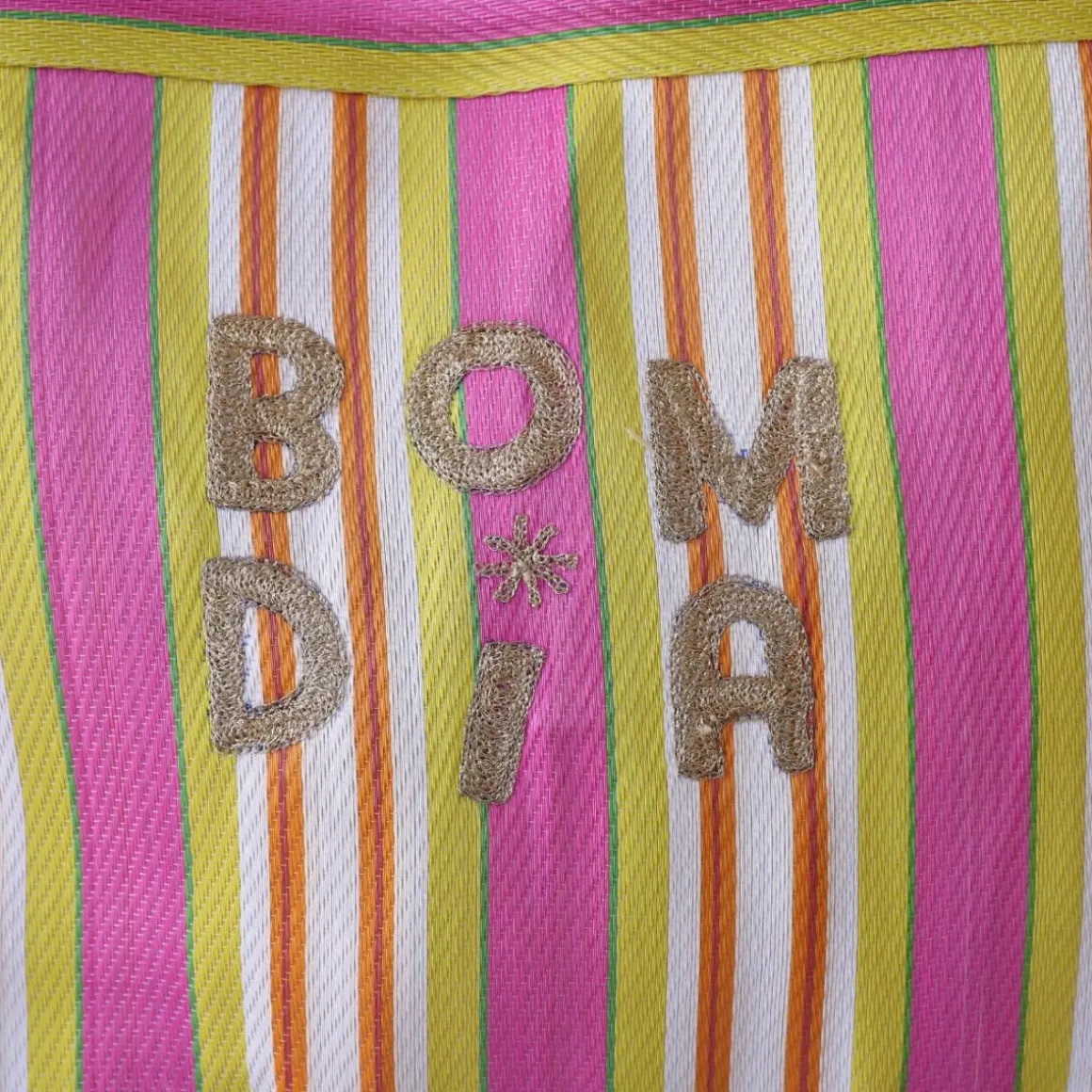 Sac tote bag broderie Bom Dia - Copacabana party !