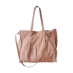Sac tote bag cuir rose