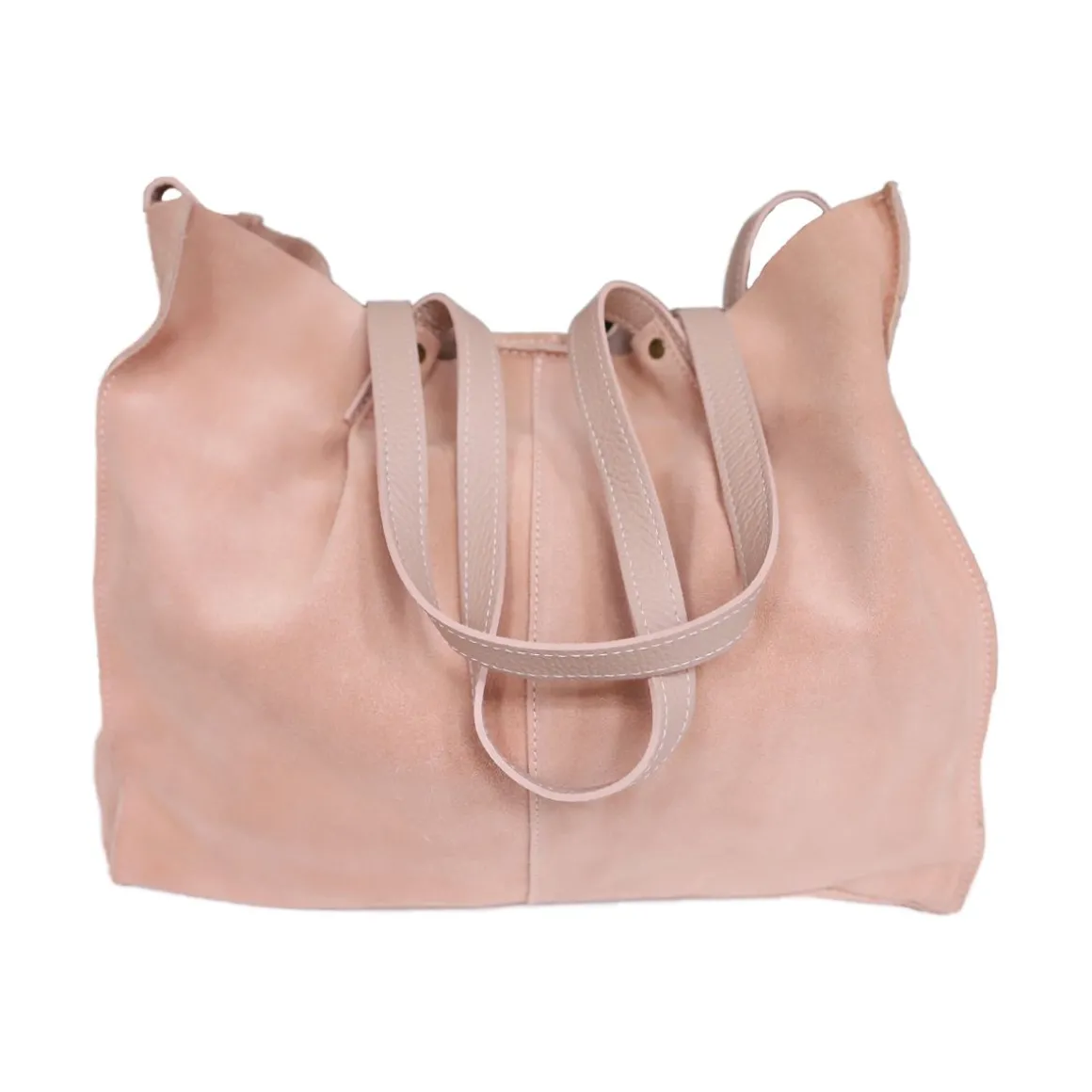 Sac tote bag cuir rose