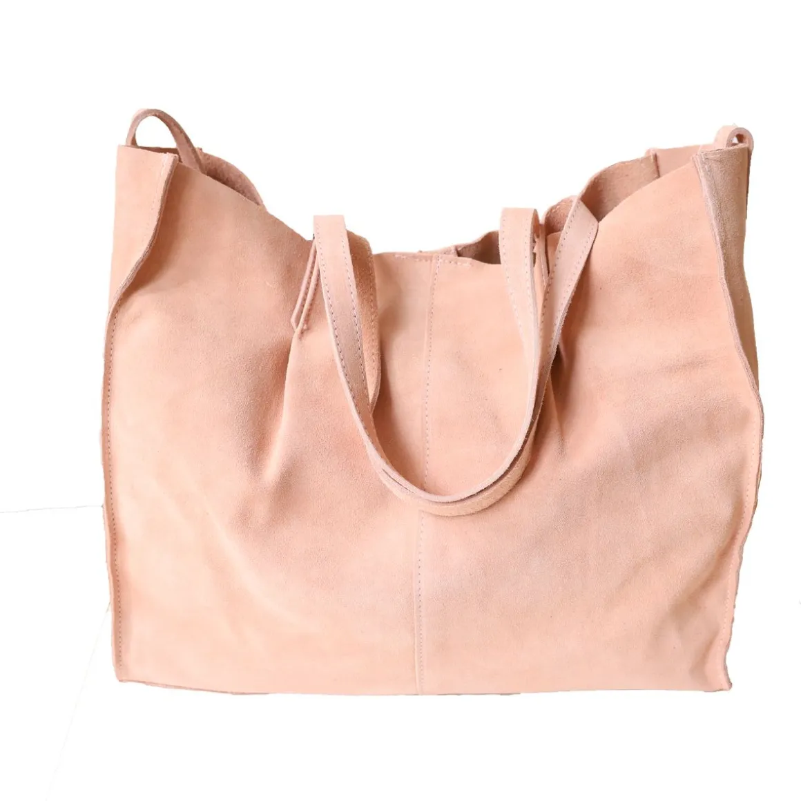 Sac tote bag cuir rose pâle