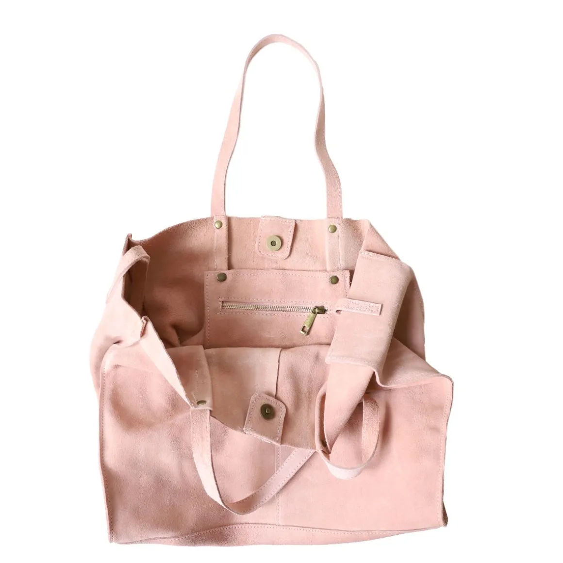 Sac tote bag cuir rose pâle