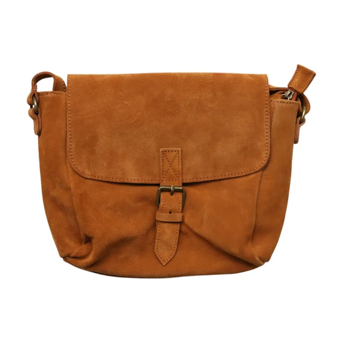 Sacoche cuir une boucle camel