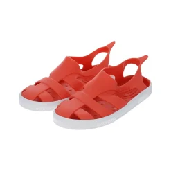 Sandales de plage enfant corail et blanc