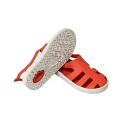 Sandales de plage enfant corail et blanc