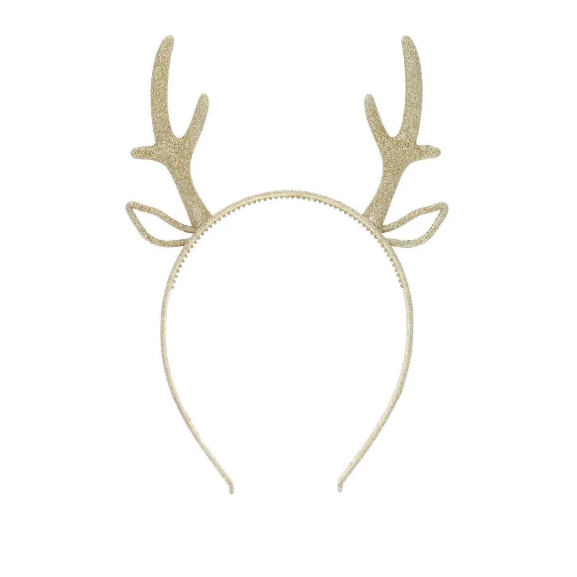 Serre tête cerf paillettes dorées