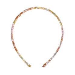 Serre-tête fleuri jaune et rose
