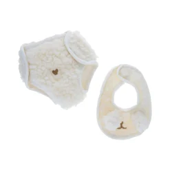 Set à langer pour poupée sherpa blanc - Doux comme un agneau
