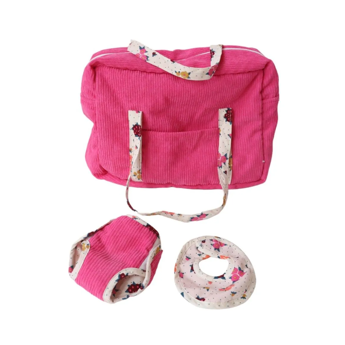 Set à langer pour poupée velours - La vie en rose