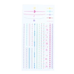 Set 2 planches de tatouages temporaires "Bijoux Girly"