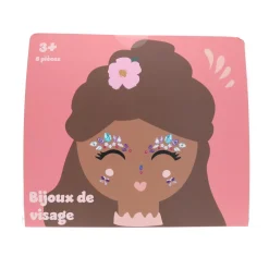 Set de 8 planches de bijoux de visage autocollants