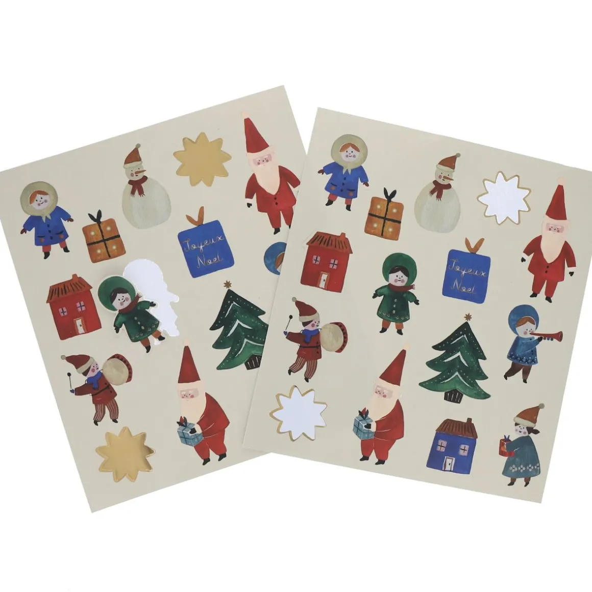 Set de 2 planches de stickers Noël
