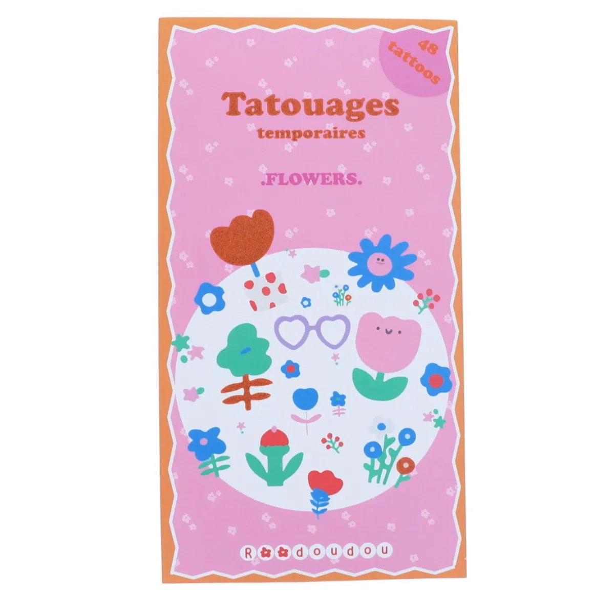 Set de 2 planches de tatouages temporaires "Fleurs"