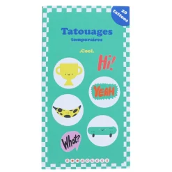 Set de 2 planches de tatouages temporaires "Cool"