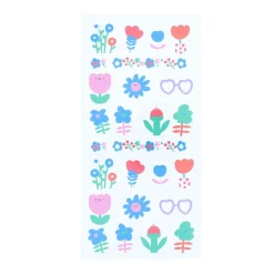 Set de 2 planches de tatouages temporaires "Fleurs"