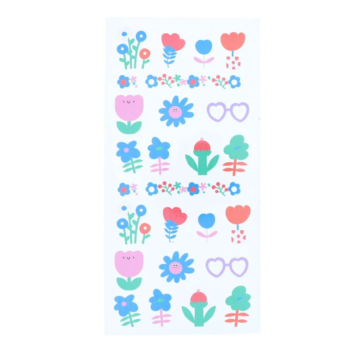 Set de 2 planches de tatouages temporaires "Fleurs"