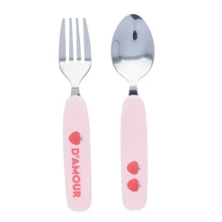 Set de couverts pommes roses - Dans mon jardin