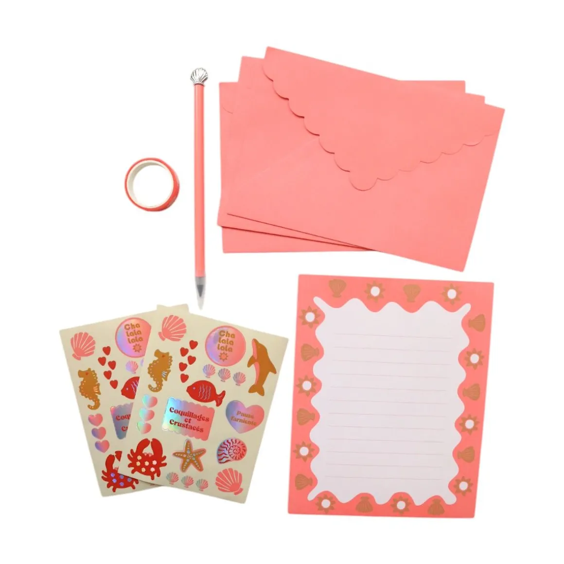 Set de papeterie lettres enveloppes et stickers - Trouville