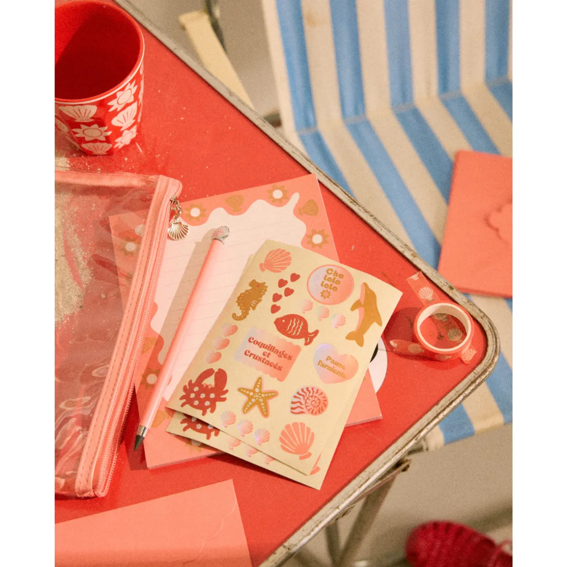 Set de papeterie lettres enveloppes et stickers - Trouville