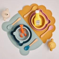 Set de table silicone jaune moutarde lion