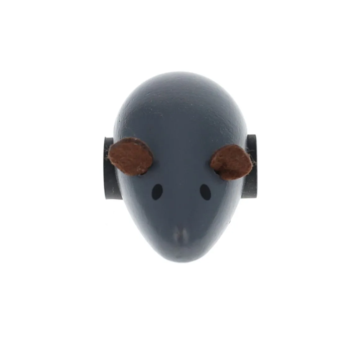 Souris grise en bois à remonter