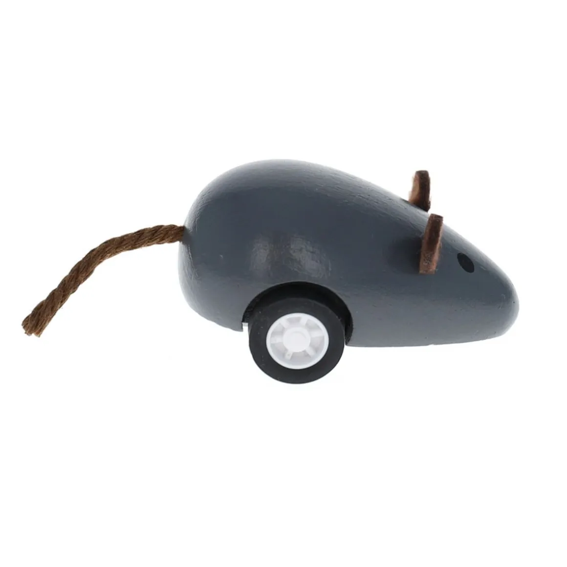 Souris grise en bois à remonter