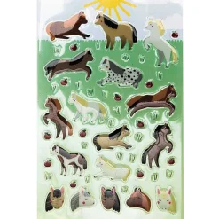 Stickers en gel motifs chevaux