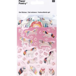 Stickers en gel motifs Licornes