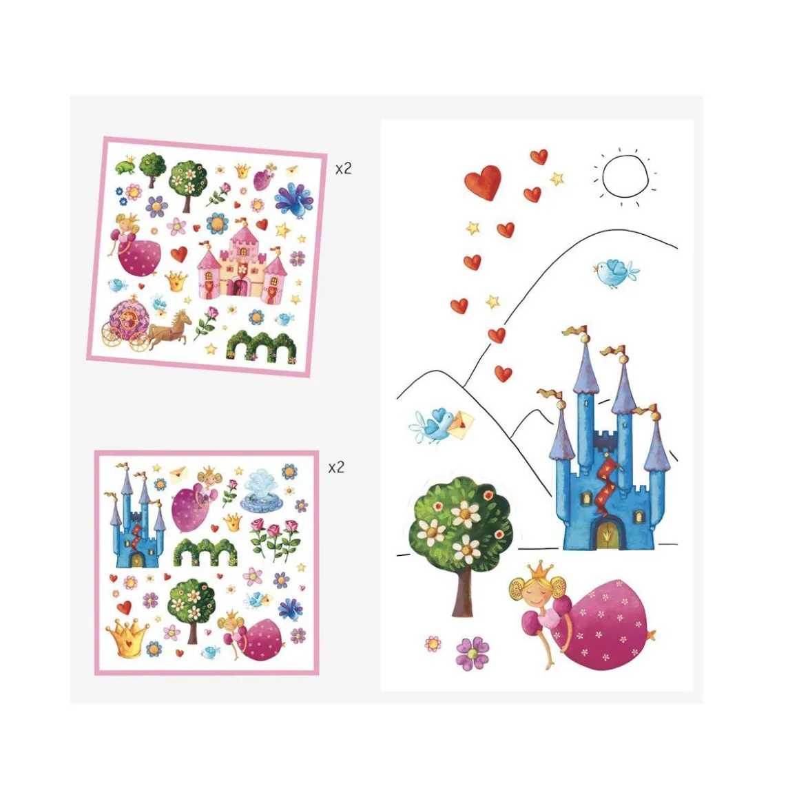 Stickers princesse marguerite 160 pièces