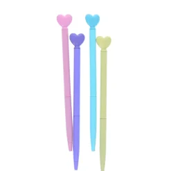 Stylo métal cœur lilas