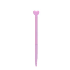 Stylo métal cœur rose