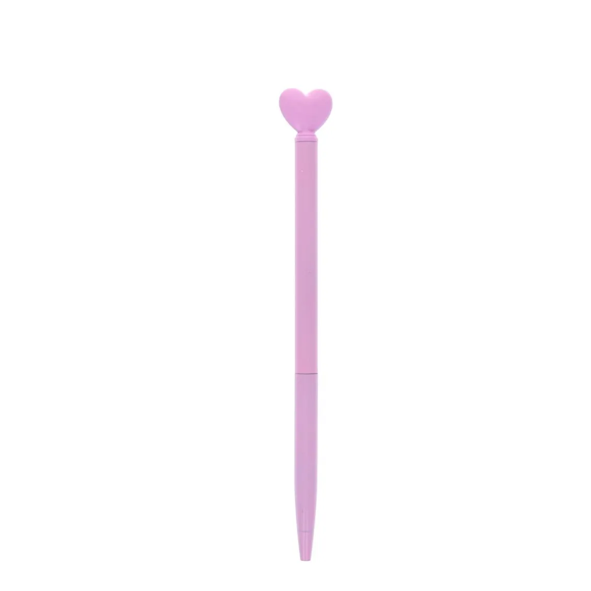 Stylo métal cœur rose