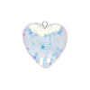 Suspension cœur à facettes disco iridescent 8cm