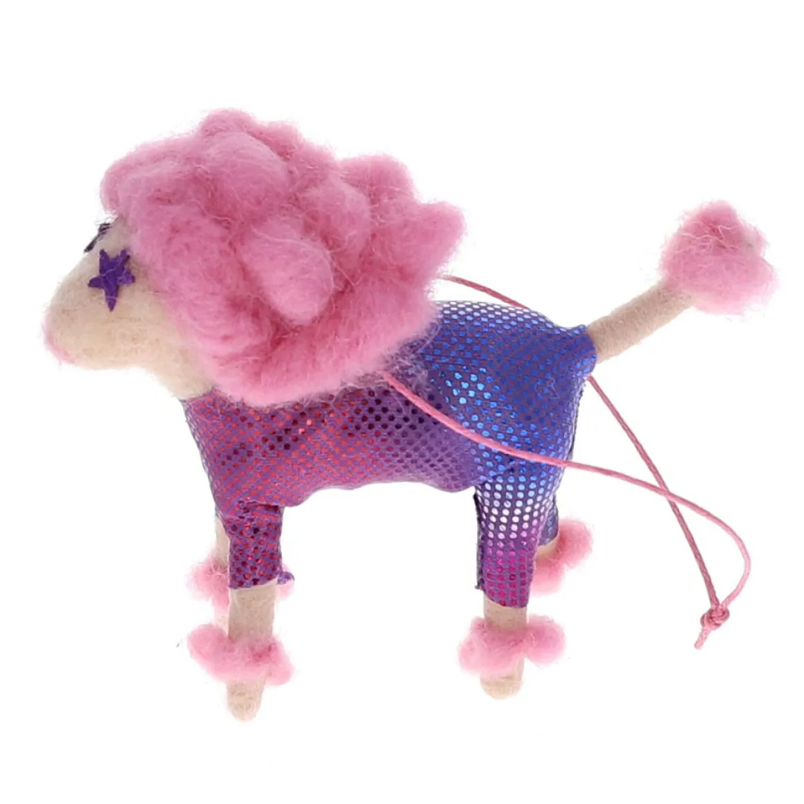Suspension de Noël caniche disco