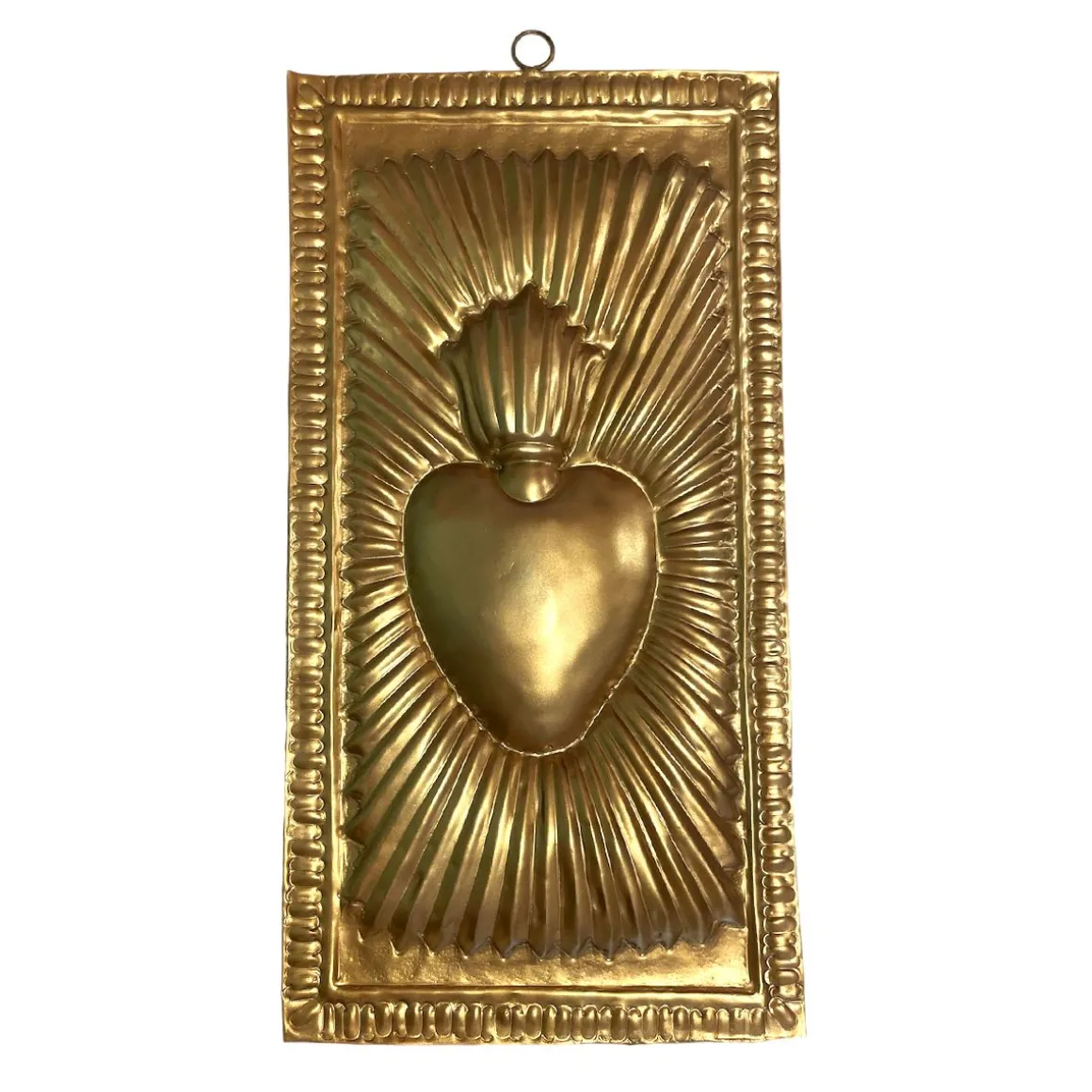 Suspension en laiton ex-voto rectangulaire