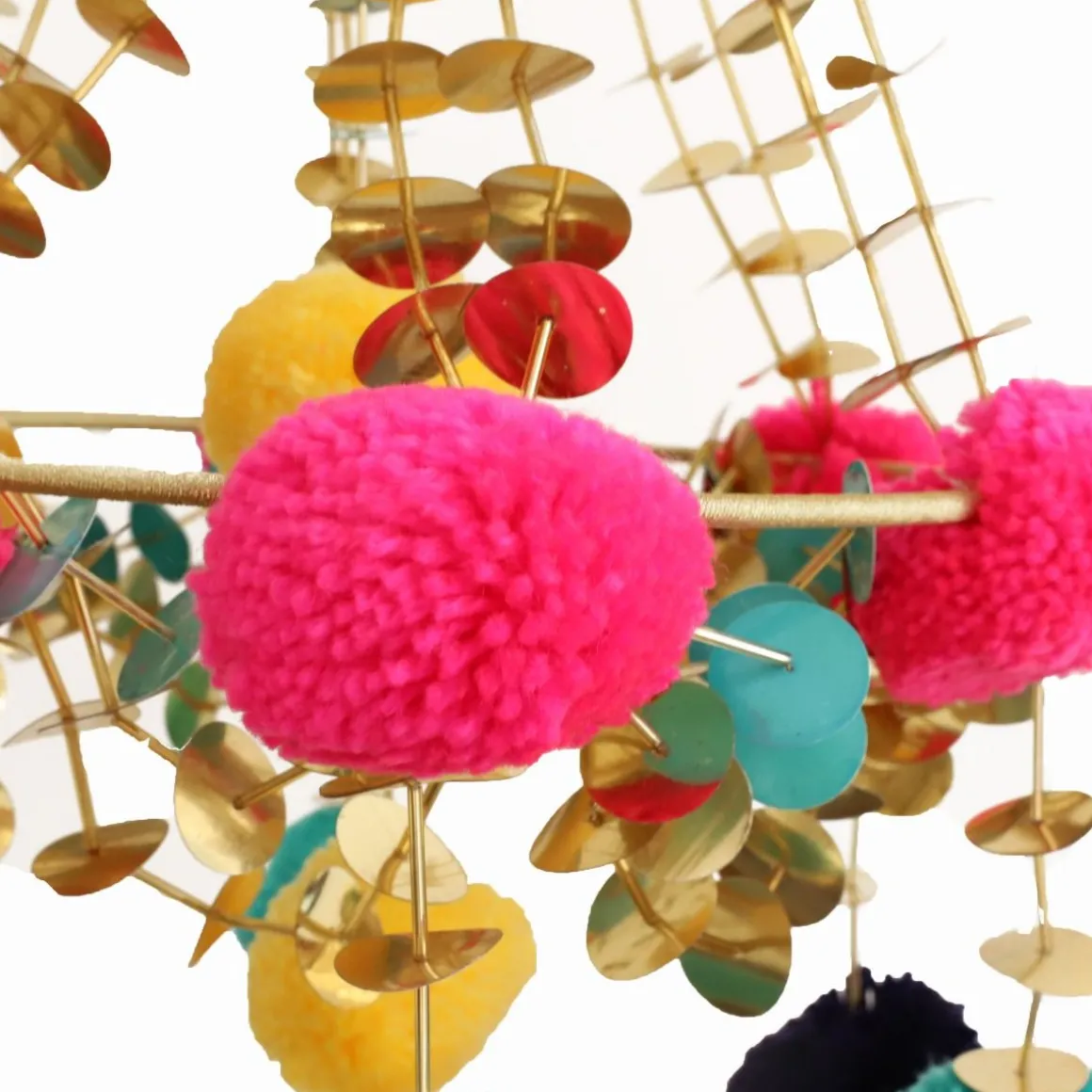 Suspension indienne colorée polka