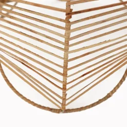 Suspension luminaire en rotin forme tulipe