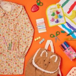 Tablier d'école enfant fleuri