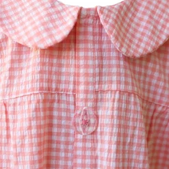 Tablier d'école enfant vichy rose